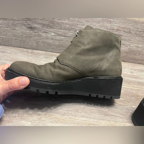 Eileen Fisher Casey‎ Taupe Tumbled Nubuck Chukka Bootie Size 8 - Picture 9 of 12